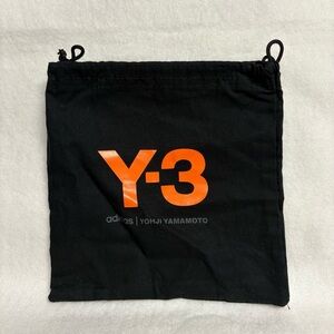 Y-3 ADIDAS Small Black Dust Bag Drawstring for Accessories Yohji Yamamoto
